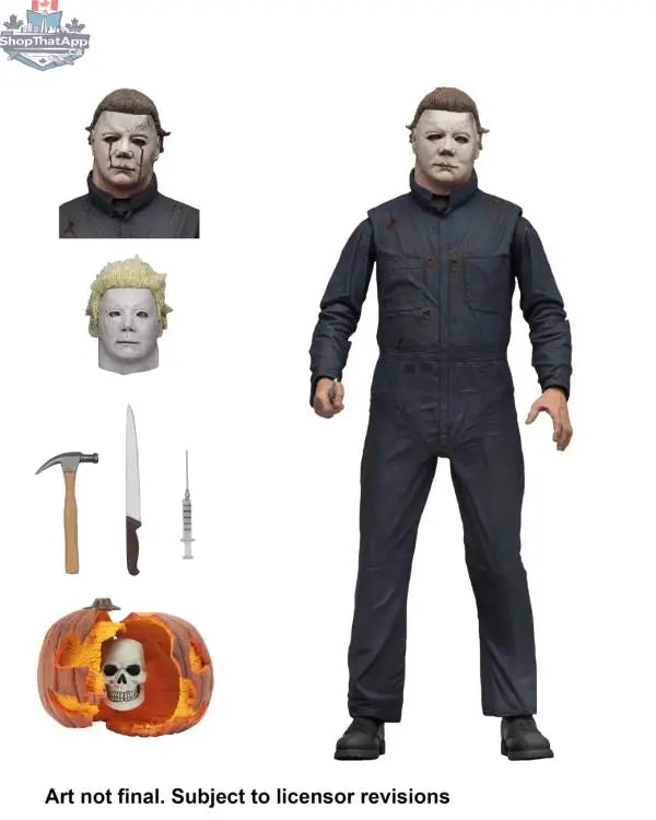 Toy Snowman Halloween II Michael Myers action figure from the collectible Halloween toy series, detailed with iconic mask and costume.