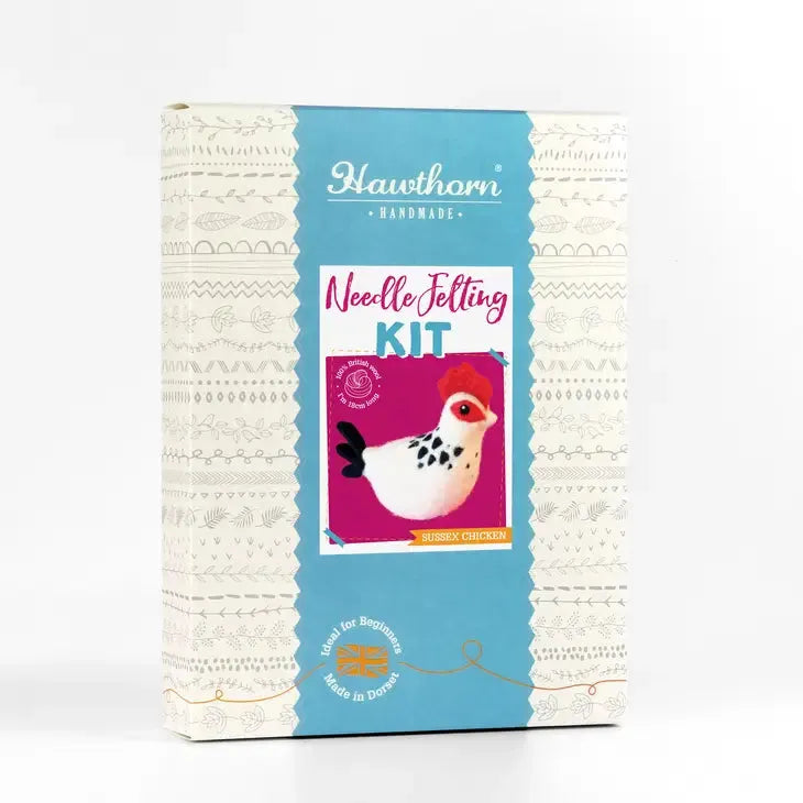 Hawthorn Handmade - Sussex Chicken Needle Felting Kit - Shopthatapp.ca