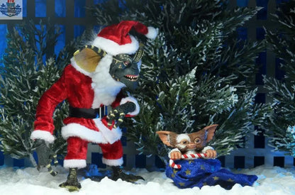 Toy Snowman Neca Gremlins action figure two-pack featuring Gizmo and Santa Stripe figures, detailed collectible toys in vibrant poses.