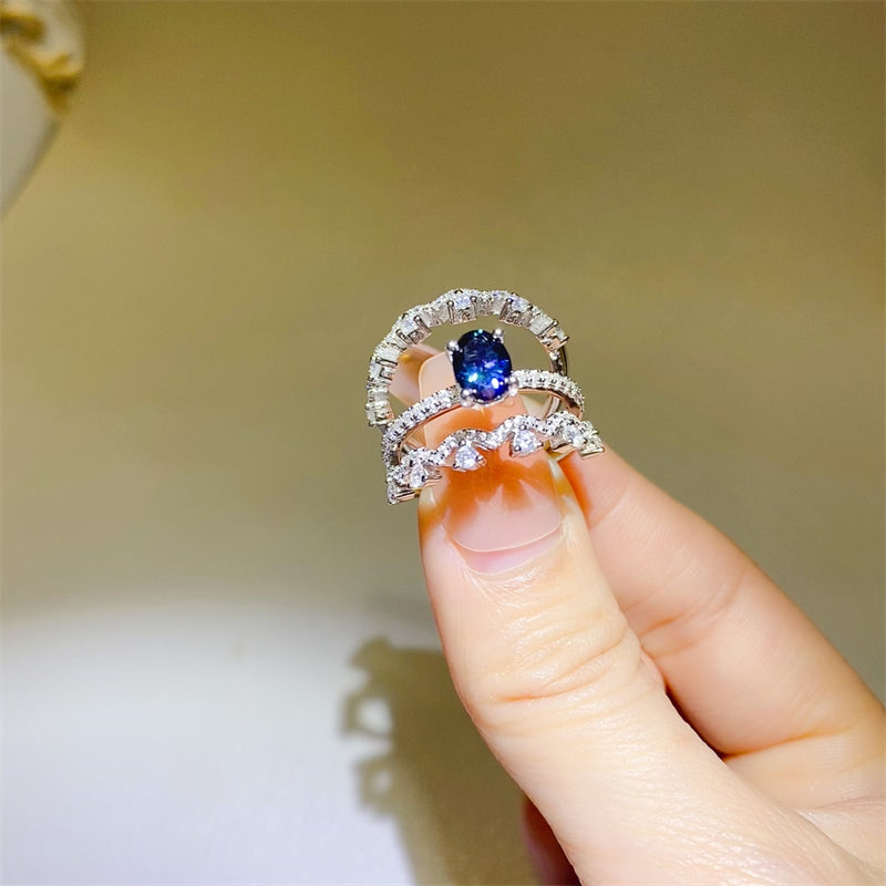 1 Carat Moissanite Silver Ring in 925 Sterling Silver - Affordable Elegance - Shopthatapp.ca