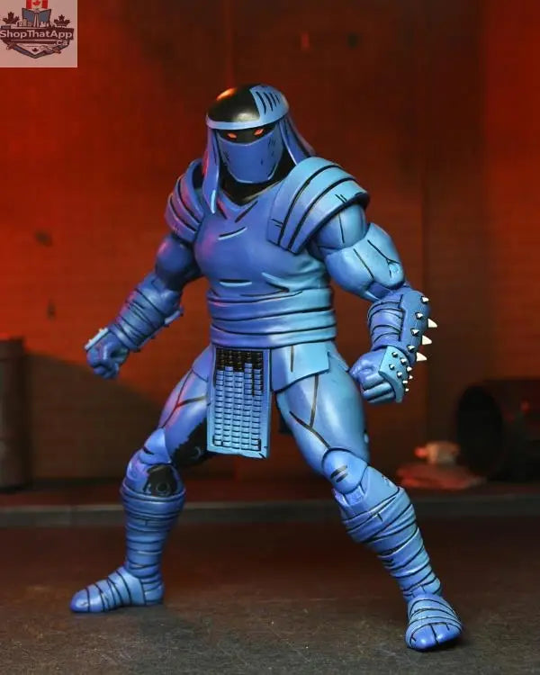 Toy Snowman Teenage Mutant Ninja Turtles Foot Enforcer action figure from Mirage Comics, detailed collectible toy in blue armor.