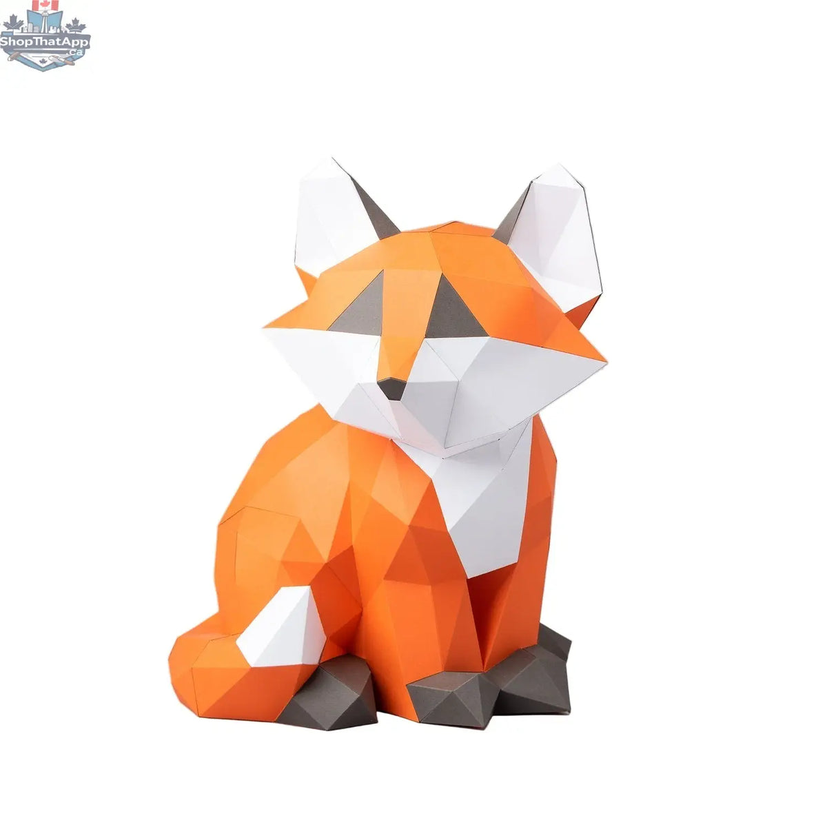 DIY Baby Fox origami kit by Sofs Lifestyle featuring colorful 3D paper model craft with folded paper fox figure.