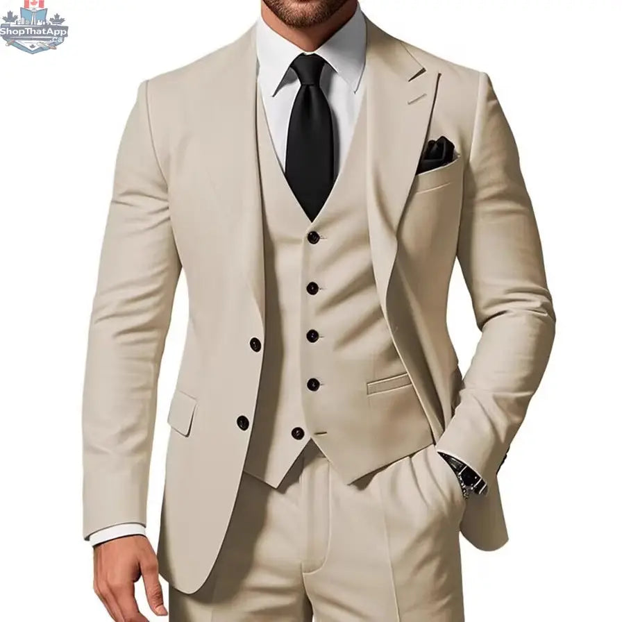 New Mens Three-piece Business Suit - Shopthatapp.ca