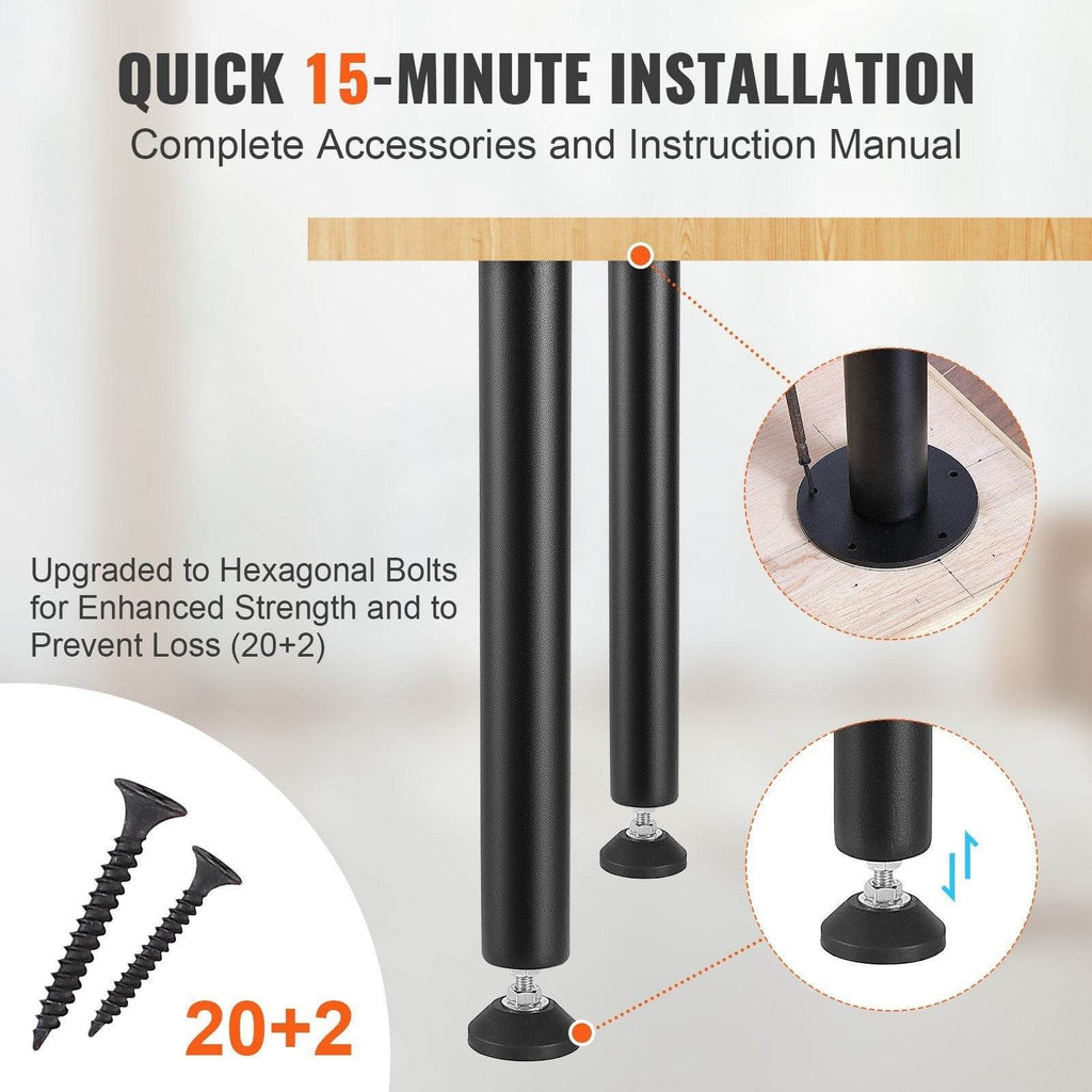 16 Inch Adjustable Desk Legs, Set Of 4 - 1200 Lbs Load Capacity.