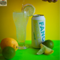 Glass of Fancy Sparkling Water Lemon Lime with lemon and lime slices, showcasing the citrus-flavored zero sugar sparkling water.