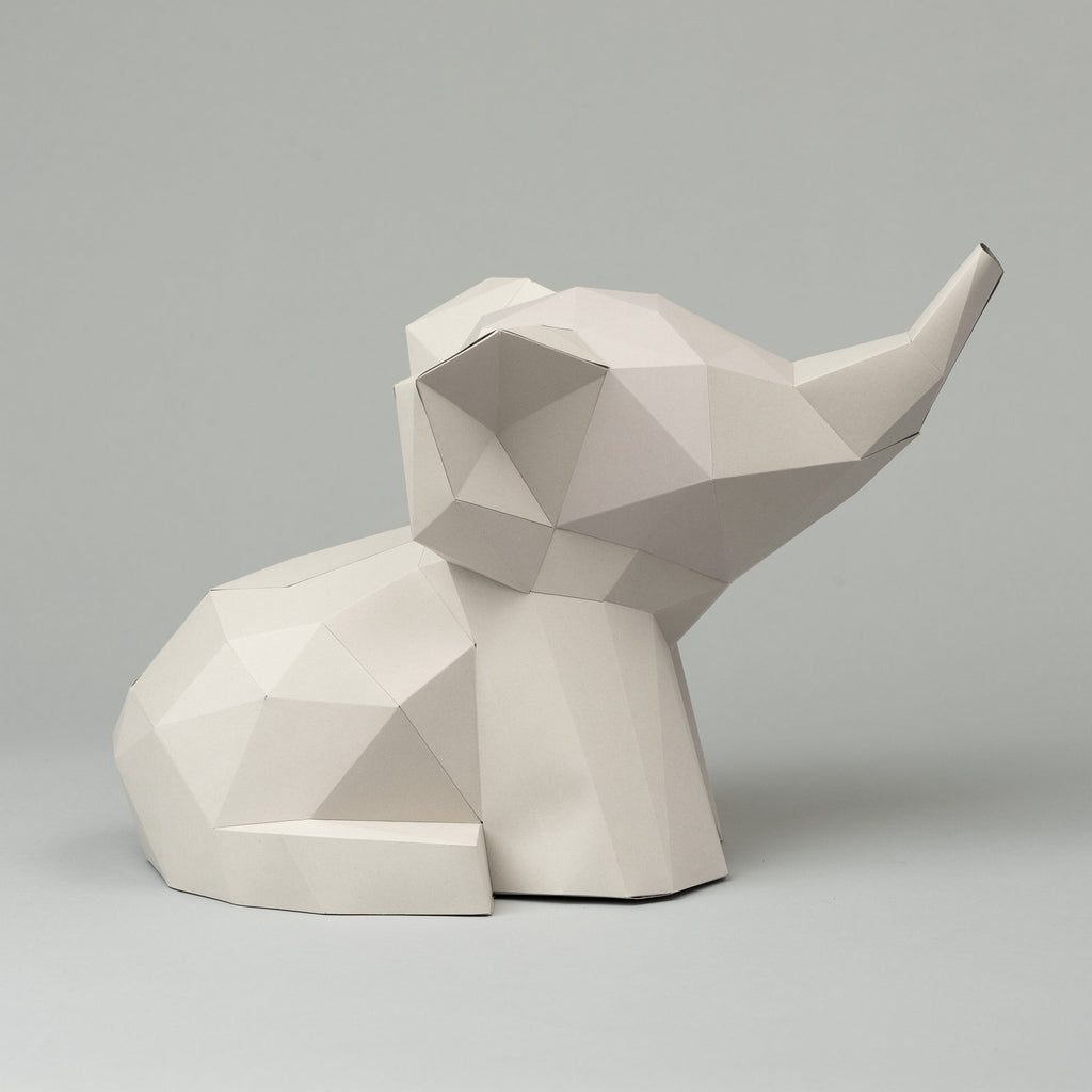 DIY Baby Elephant 3D Origami paper model Kit - Www.Shopthatapp.ca