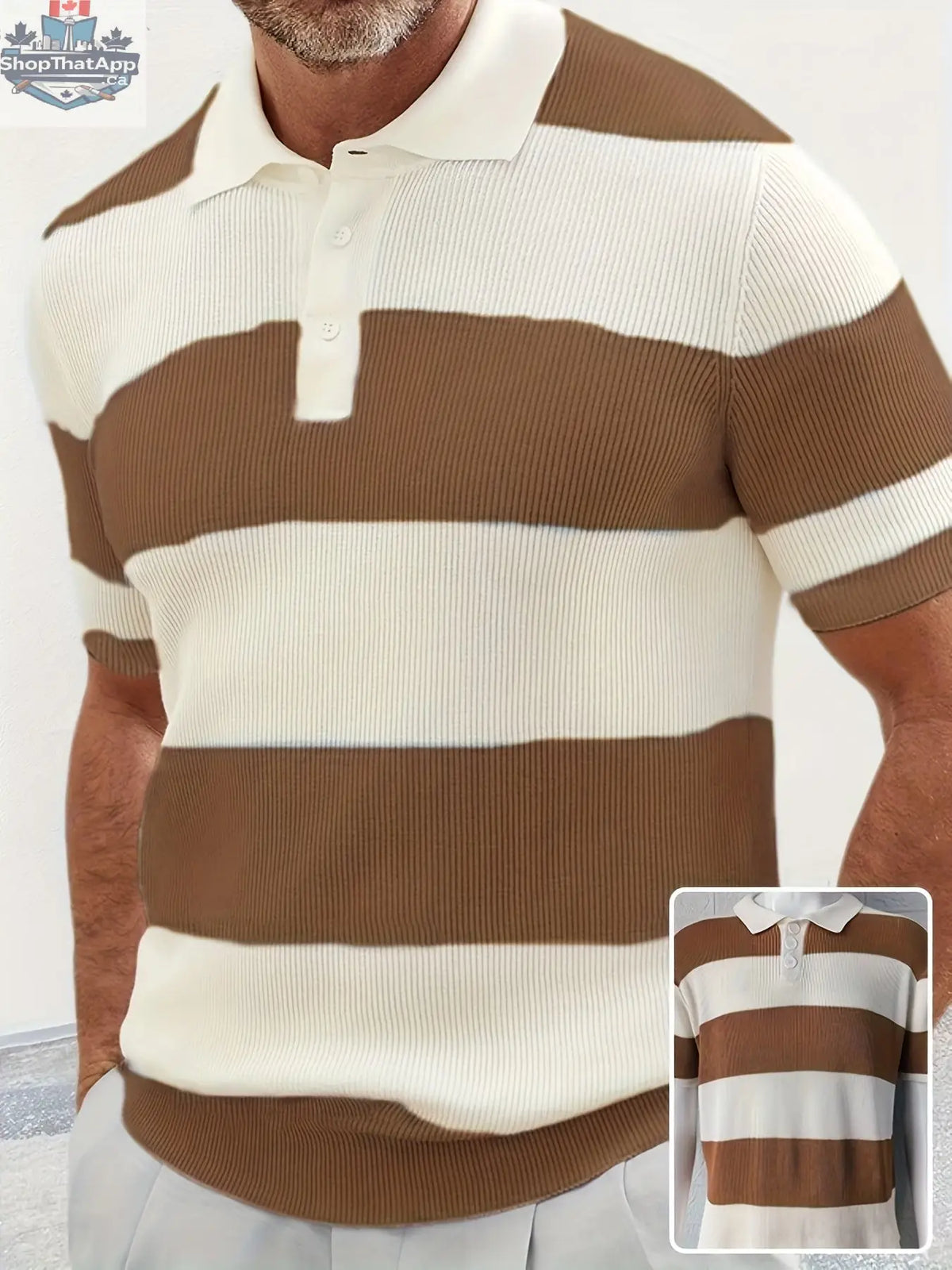 Mens Clothing Summer Fashion Lapel Sweater Short Sleeve Men Clothing Men Wears - Shopthatapp.ca