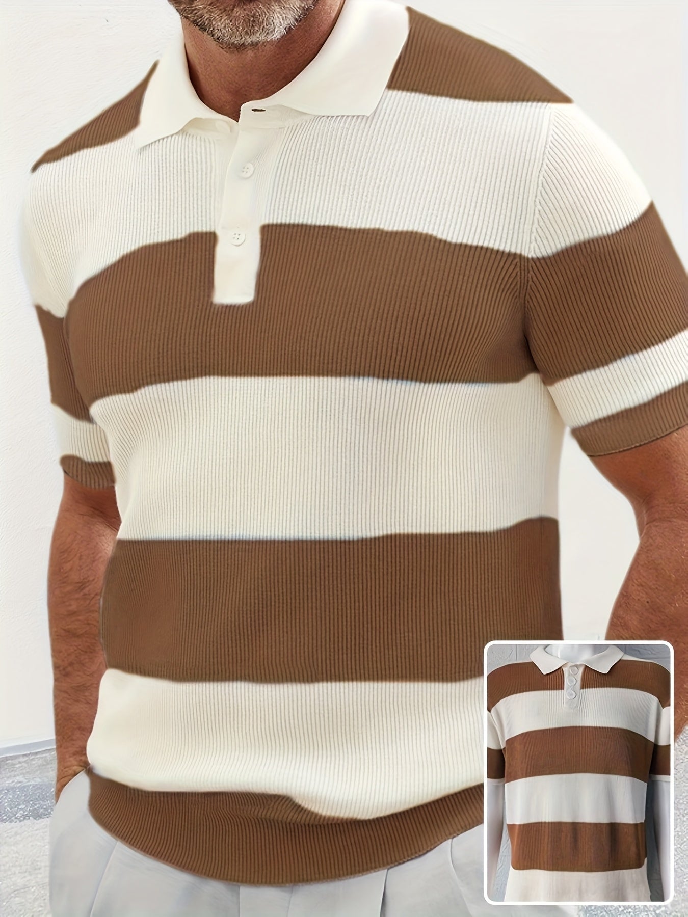 Mens Clothing Summer Fashion Lapel Sweater Short Sleeve Men Clothing Men Wears