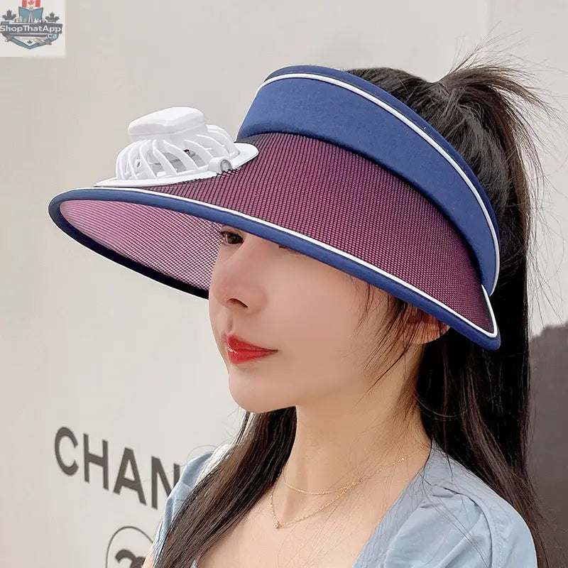 Brim Fan Sun Bonnet Woman Charging - Shopthatapp.ca