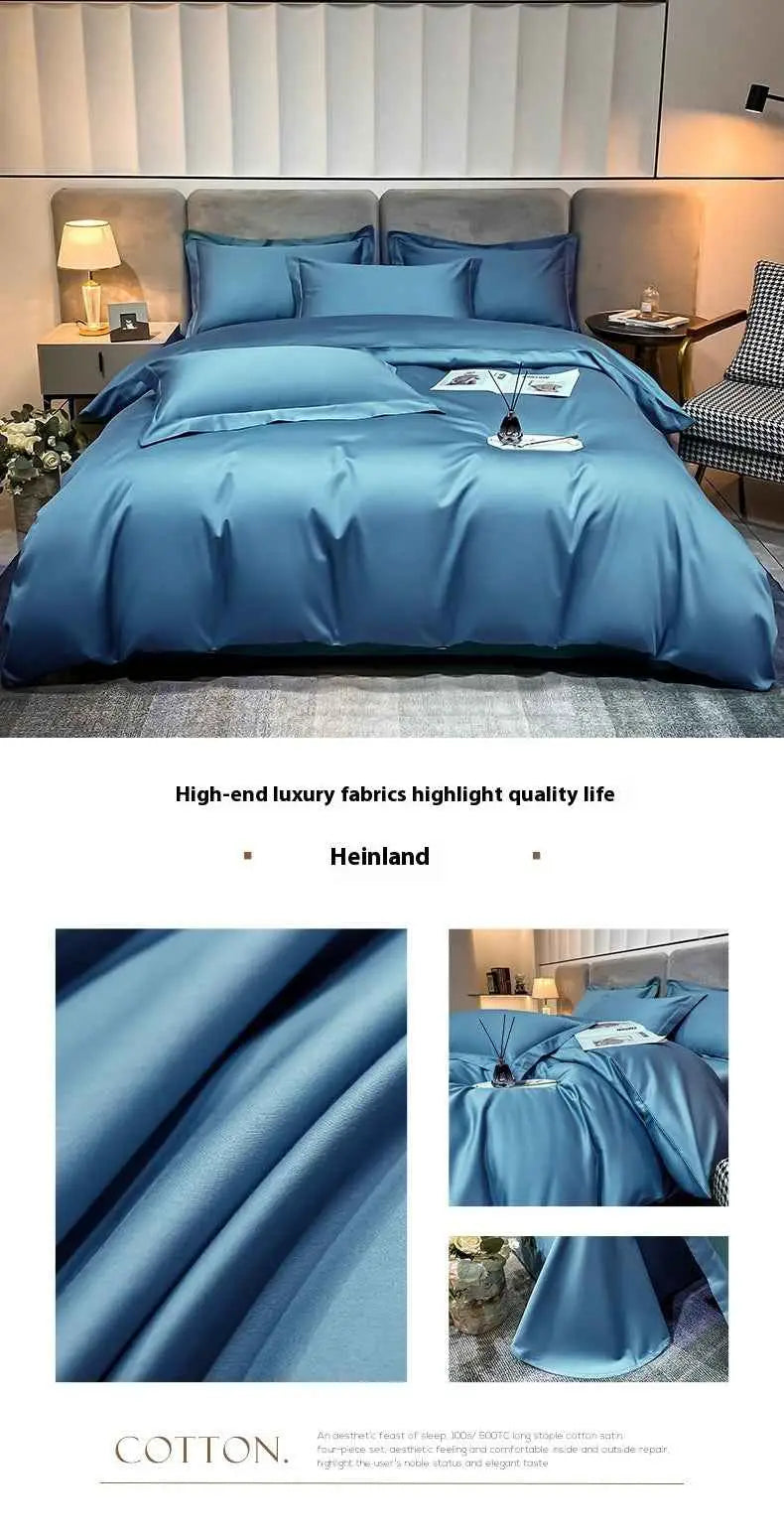 Egyptian cotton satin sheets by SLOTH Nation featuring smooth, luxurious long-staple fabric for comfort and breathability in bedding.