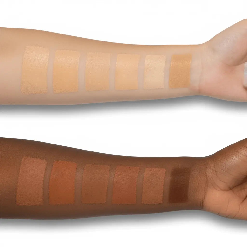 Vegan FencyGrace Madeleine 140 compact powder, high-end natural beauty makeup product with sleek packaging.