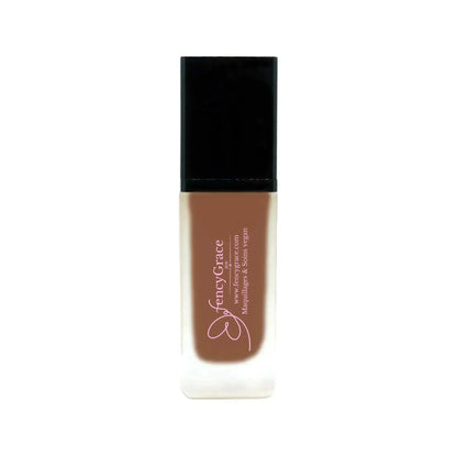 Vegan hydrating foundation FencyGrace Miriam 101, high-end beauty makeup product, in a sleek compact with a smooth finish.
