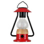 Zoppinh TRU De-LIGHT ROMANTICO LED lantern in fire red with rechargeable light and Bluetooth music speaker, displayed on a flat surface.
