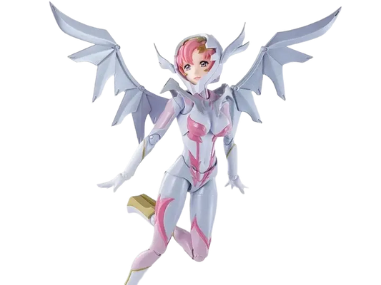 Anime figure of Lacus Clyne in pilot suit from S.H. Figurearts by Hawk Collectibles, showing detailed costume and pose.