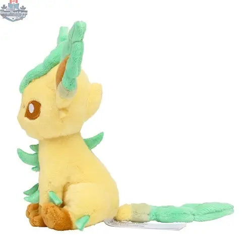 Leafeon Pokémon figure by Banana Games & Hobby, a detailed fit Pokémon collectible for fans, shown from a side angle.