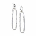 Rectangular Silver Drop Earrings - Elegant Silver Plate Design - Shopthatapp.ca