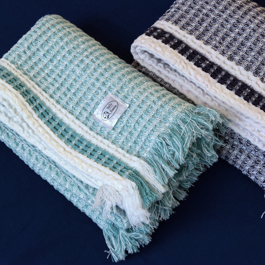 Stonewashed Heather Waffle Towels - Shopthatapp.ca