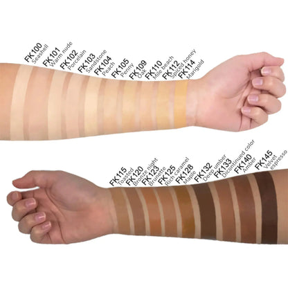 Vegan FencyGrace Rachel 125 liquid foundation with hydrating and luminous finish for a flawless makeup look.