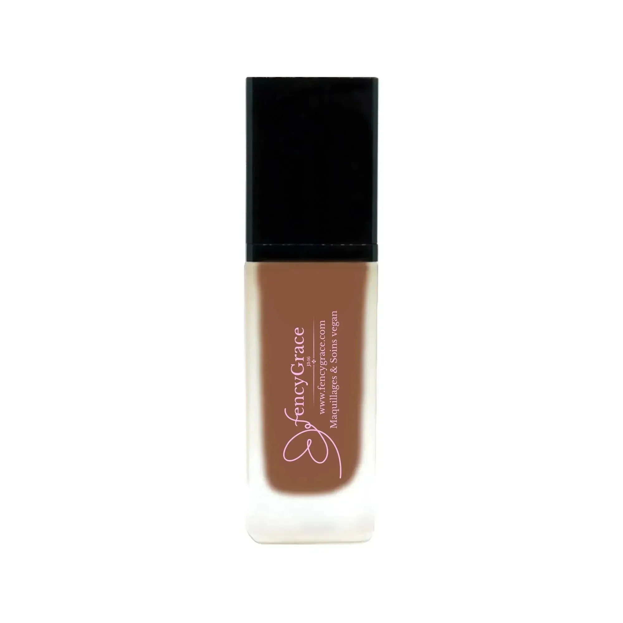 Fond de teint vegan hydratant FencyGrace - Brune 123 - couvrance naturelle -  fini lumineux - longue tenue - Shopthatapp.ca