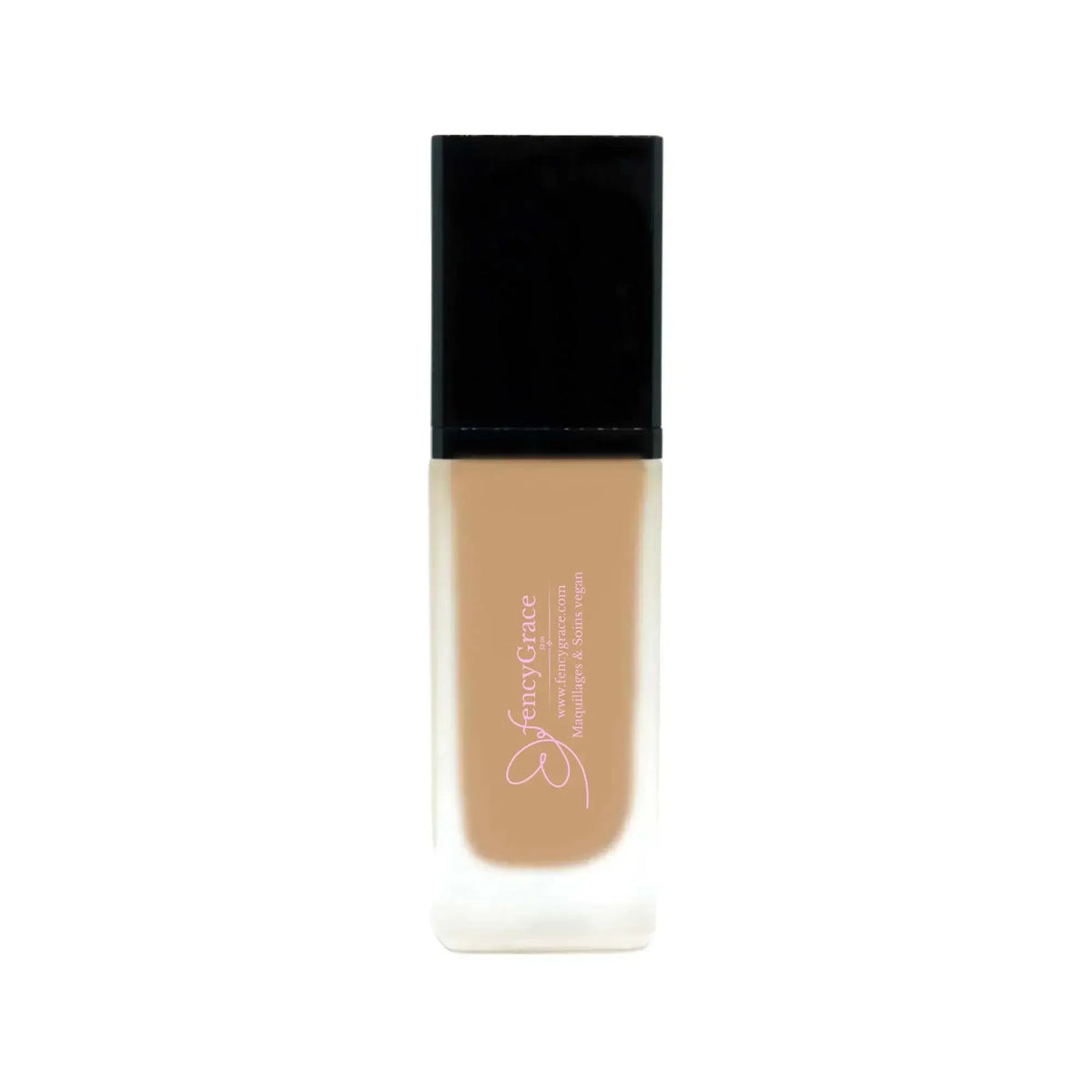Vegan hydrating foundation FencyGrace Zoé 120 with natural coverage and luminous finish, long-lasting and suitable for all skin types.