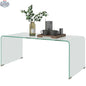 Sage modern glass coffee table with rounded edges and sleek design from SLOTH Nation furniture collection.