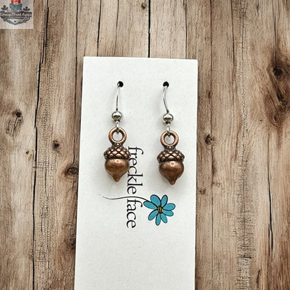Simple Acorn Earrings – Minimalist Autumn-Inspired Earrings in Mixed Metals - Shopthatapp.ca