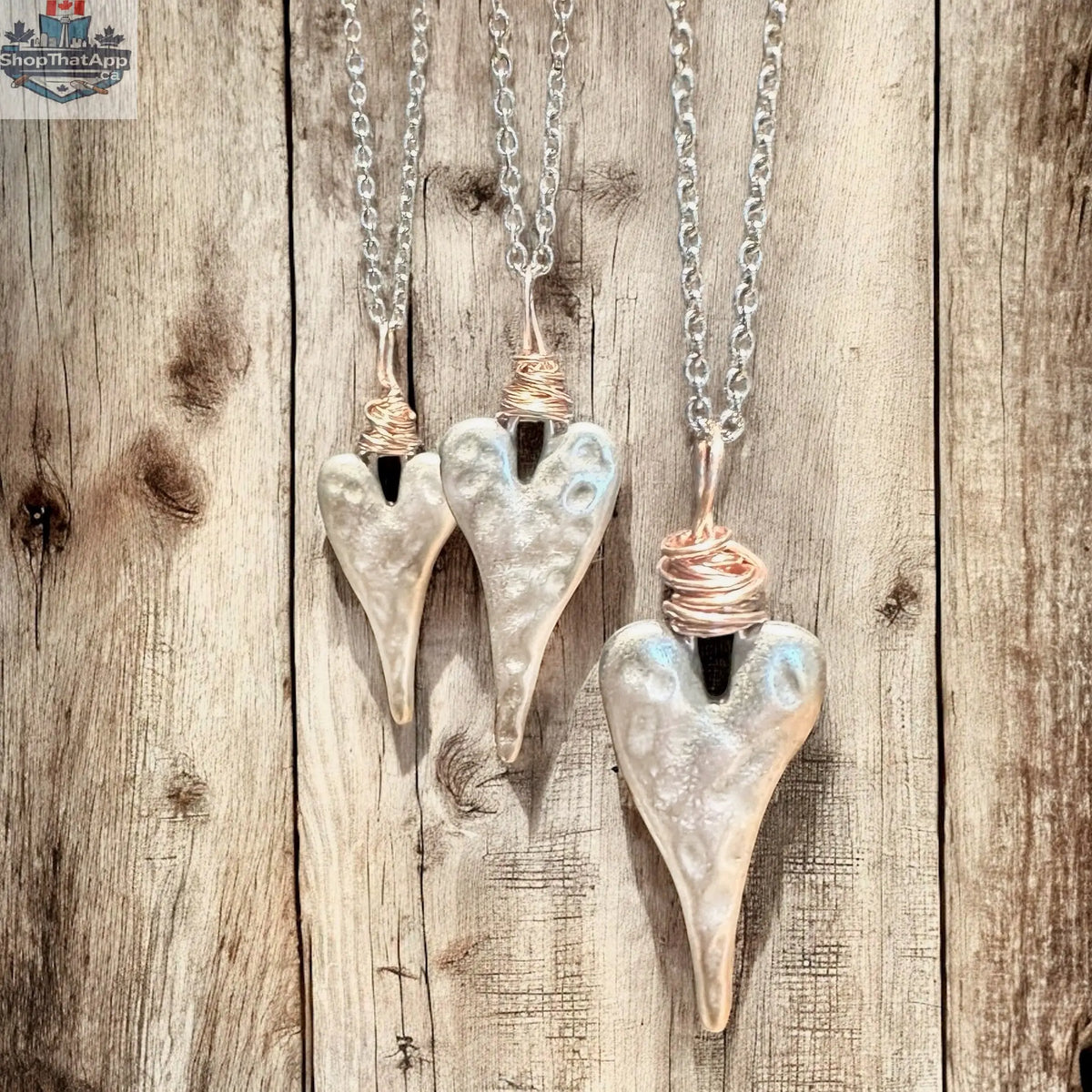 Wire Wrapped Heart Necklace - Shopthatapp.ca