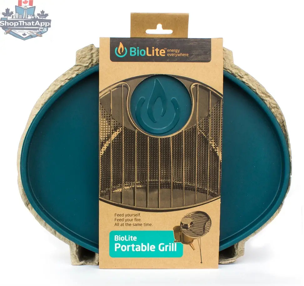 Portable Biolite CampStove Grill from Dc Tackle & Outdoor Supply, shown on front view, ideal for camping and outdoor cooking adventures.