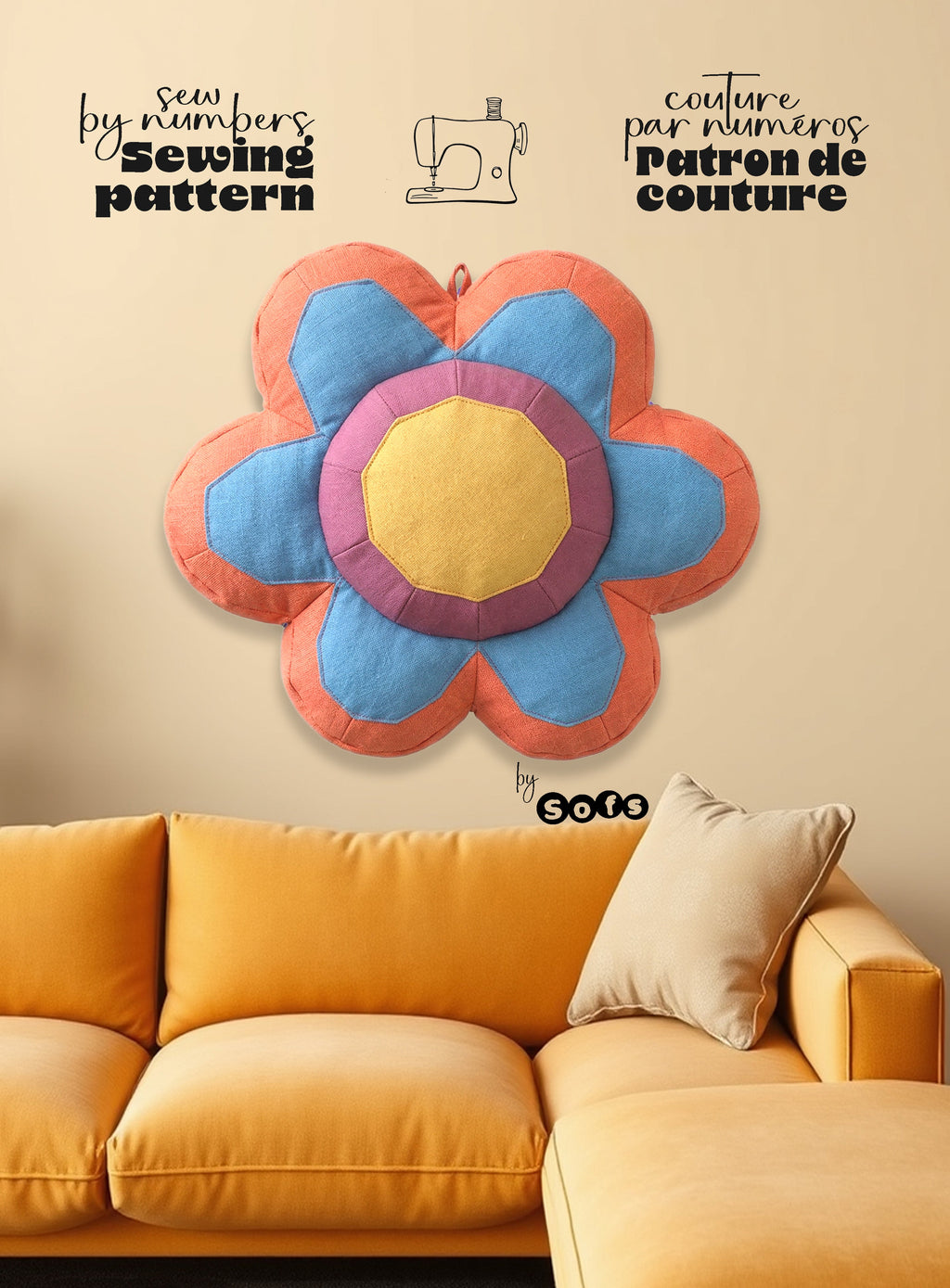 Sewing Patterns Flower power– Sew by Numbers Plush Pattern - Made in Canada - Www.Shopthatapp.ca