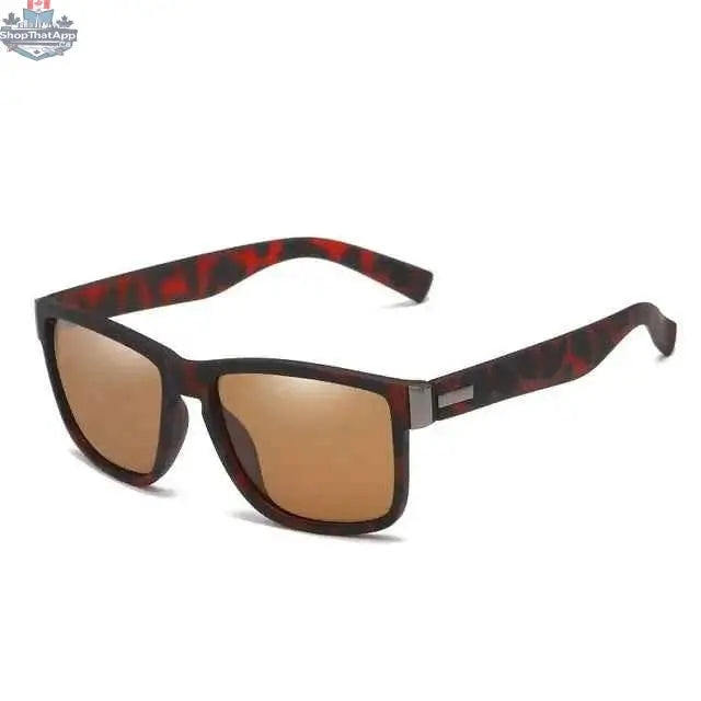 Pair of HD polarized sunglasses by 777tech featuring sleek black frames and tinted lenses for UV protection and style.