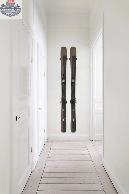 Ghost Mounts ski wall mount hanger with minimal design and military-grade rubber for secure ski storage.