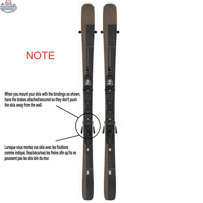 Ghost Mounts Ski Wall Mount Hangers with minimal design and military-grade rubber for secure ski storage on the wall.