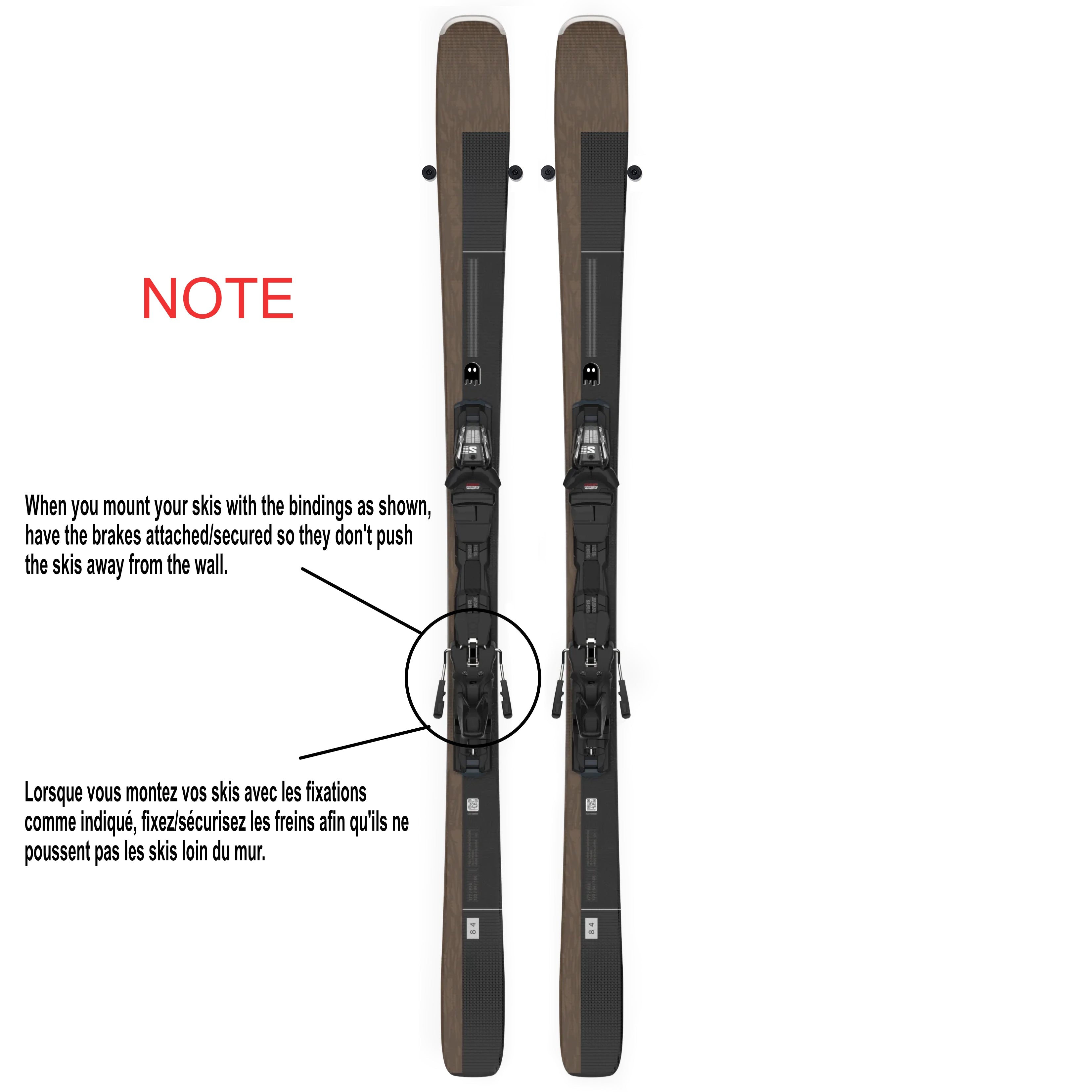 Ski Wall Mount Hangers | Minimal Military Grade Rubber - Shopthatapp.ca