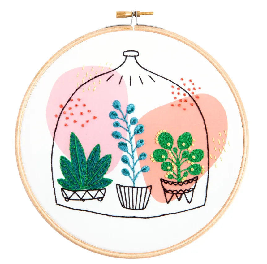 Hawthorn Handmade - Glass Garden Embroidery Kit - Shopthatapp.ca