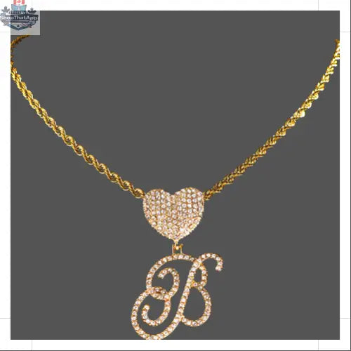 Gold Cursive Letter Pendant Necklace - Elevate Your Style with Timeless Elegance - Shopthatapp.ca