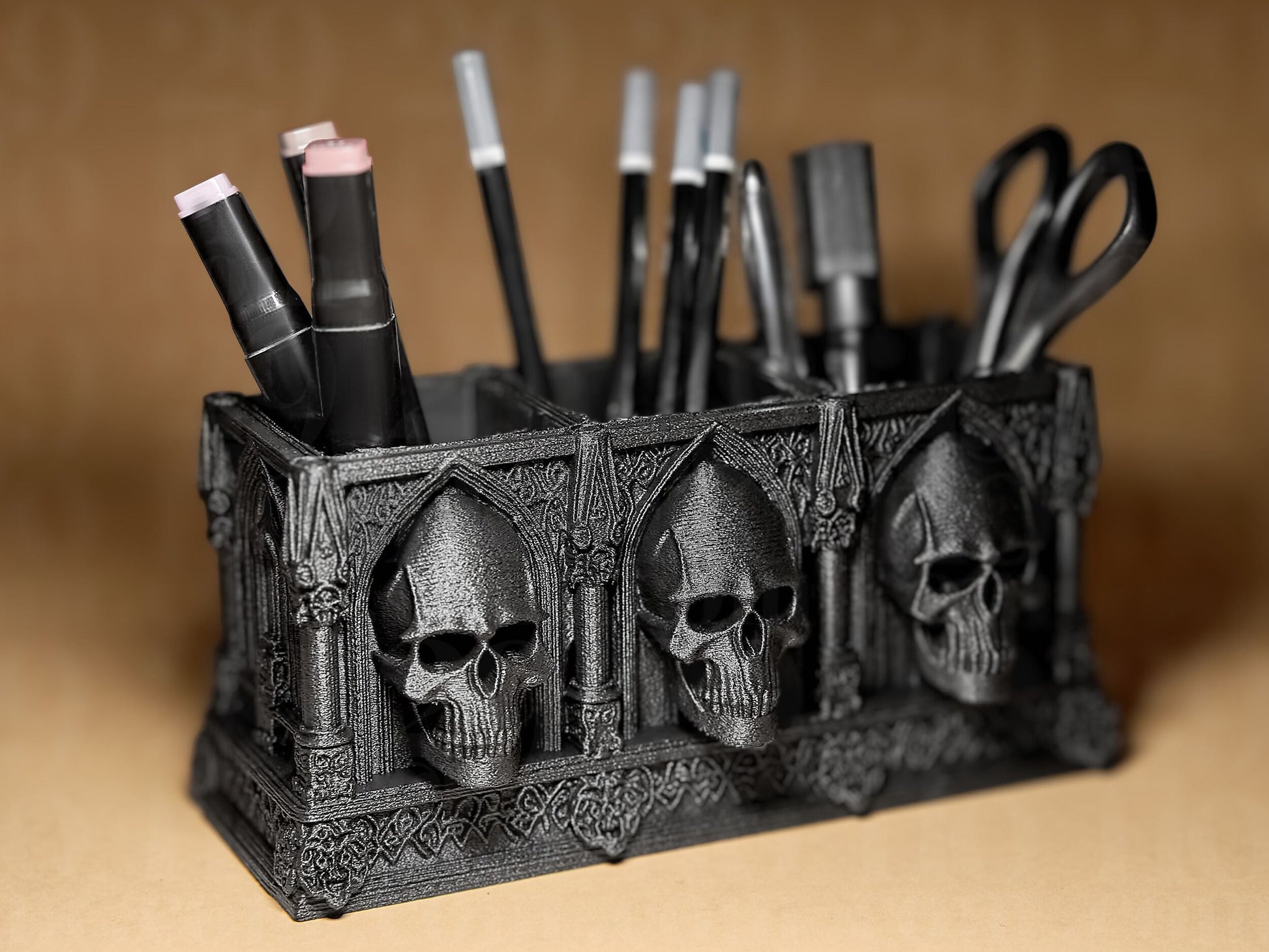 Skull Desk Organizer - Gothic Skull Series - Shopthatapp.ca