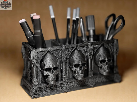 Skull Desk Organizer - Gothic Skull Series - Shopthatapp.ca