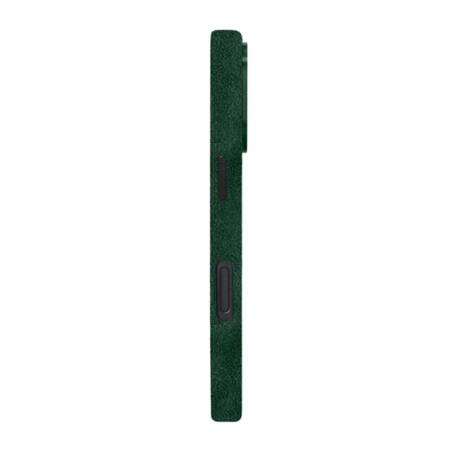 Green Alcantara Case For iPhone 16 - Www.Shopthatapp.ca