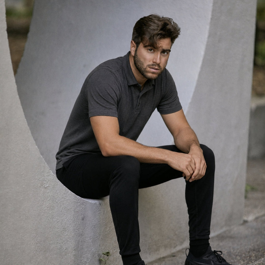 Men's Merino Wool Golf Polo — Lightweight