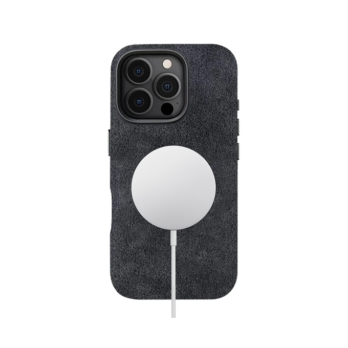 Grey Alcantara Case For iPhone 16 Pro - Www.Shopthatapp.ca