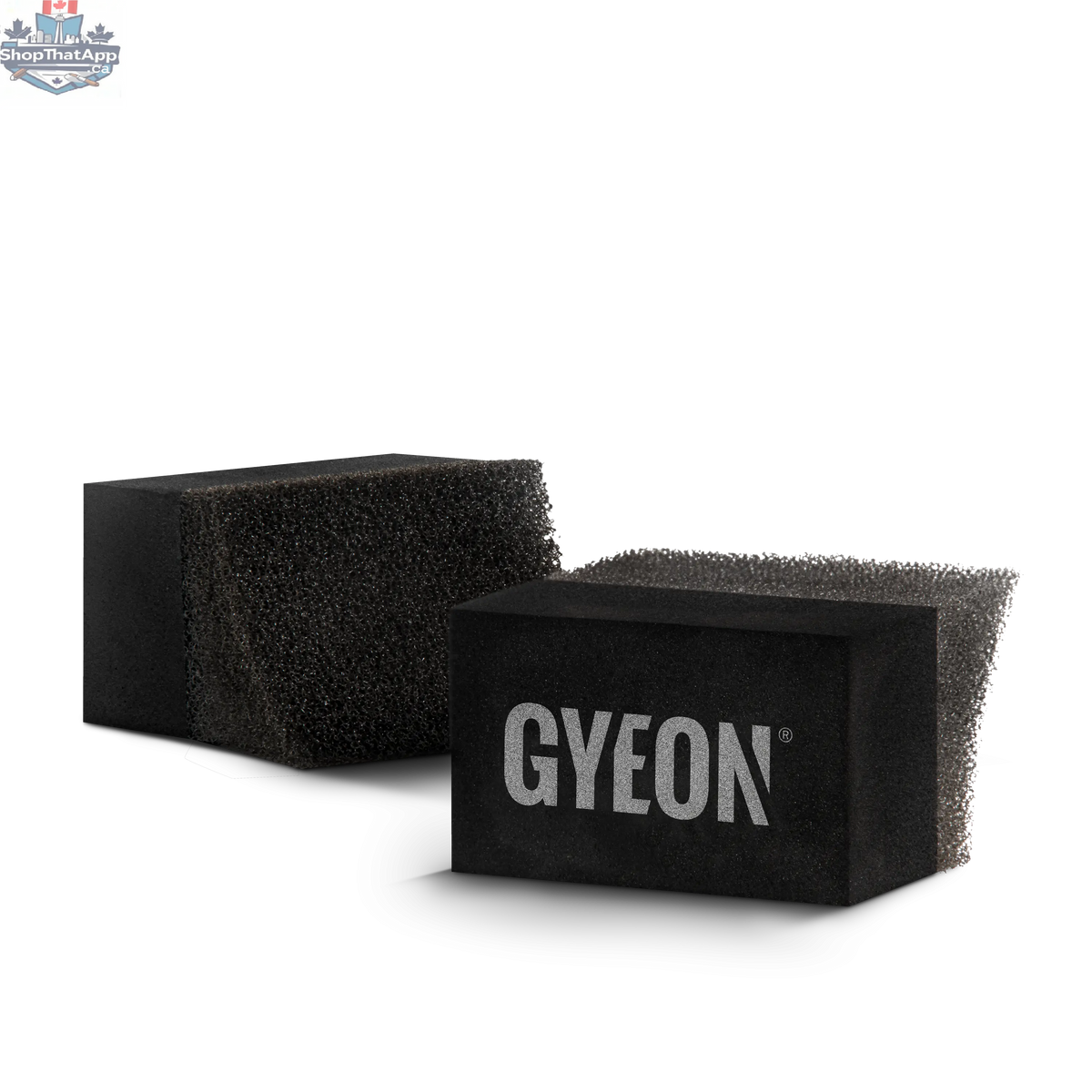Small GYEON tire applicator by CARZILLA for easy tire care and maintenance, shown with black handle and applicator head.