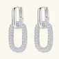 Sterling silver earrings with 2.16 carat moissanite stones, elegant jewelry from harry'zBOUTIQUE featuring sparkling gemstone accents.