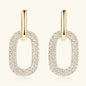 Sterling silver earrings featuring 2.16 carat moissanite gemstones, elegant and sparkling jewelry by harry'zBOUTIQUE.