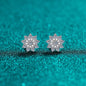925 sterling silver moissanite earrings with zircon stud design, featuring sparkling gemstone accents and elegant craftsmanship.