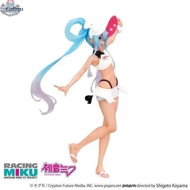 Hatsune Miku Racing Figure 2024 by Hawk Collectibles, GT Project Trio-Try-iT Summer Holiday Ver, detailed anime figure on a display base.