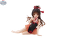 Anime figure of Mikan Yuki from To Love-Ru Darkness by Hawk Collectibles, in a cute Chinese dress pose on a desktop.