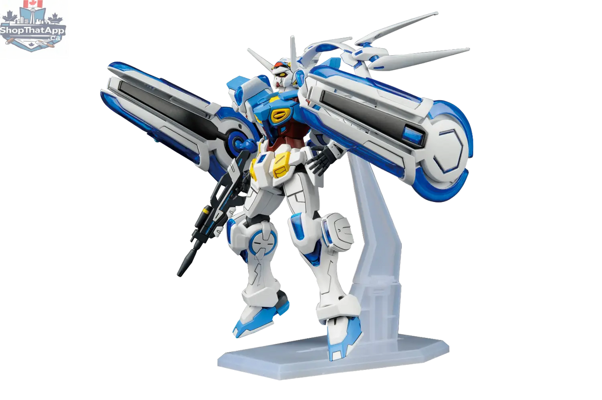 HG 1/144 Gundam G-Self model by Hawk Collectibles with Perfect Pack, detailed plastic model kit featuring articulated limbs and detailed armor.
