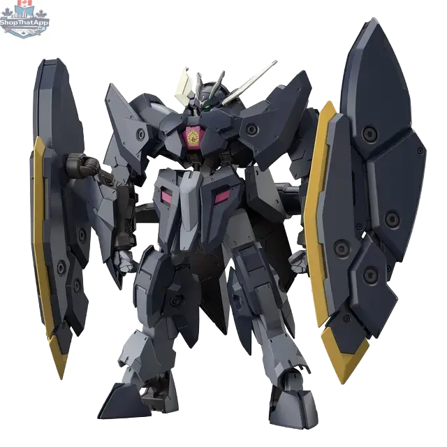 Hawk Collectibles HG Gundam Zagan 1/144 scale model figure displayed with detailed armor and weaponry, ready for display.