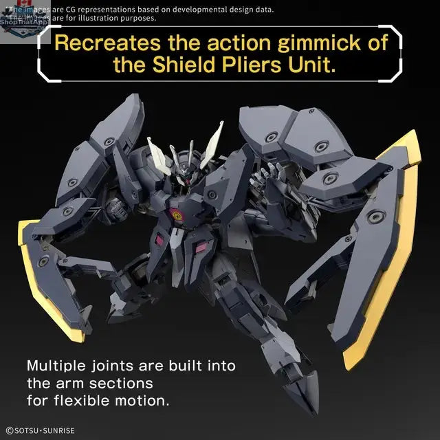 Detailed 1/144 scale HG Gundam Zagan model by Hawk Collectibles, showcasing the armored robot figure with intricate design.