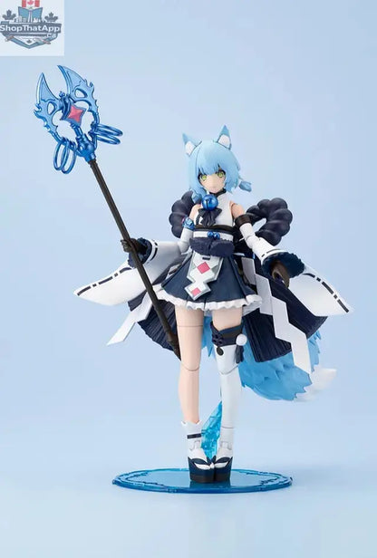Hawk Collectibles Yukumo ReACT-C Arcanadea model kit showing assembled futuristic robot with detailed armor and sleek design.
